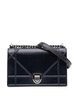 Christian Dior 2015 Medium Crackled Deerskin Diorama Flap crossbody bag 31887011