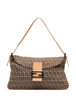 Fendi 2000-2010 Zucchino Canvas Double Flap shoulder bag 31885615