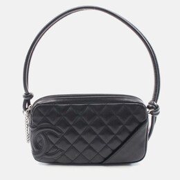 Chanel Cambon Ligne Black Lambskin Leather Shoulder Bag 1204278