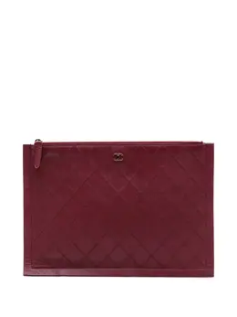 Chanel 2016-2017 CC Stitched Lambskin clutch bag 31886834