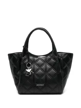 Emporio Armani quilted logo-charm tote bag 31719868