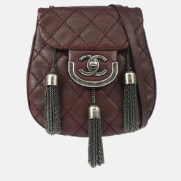 Chanel Paris Edinburgh Coco Sporran Fringe Brown Calfskin Shoulder Bag 1205223