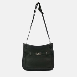 Hermes Jypsiere 37 Black Taurillon Clemence Shoulder Bag 1205227