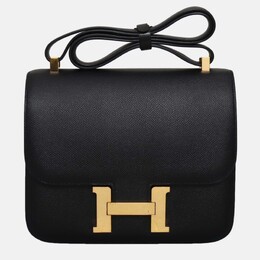 Hermes Constance 24 Black Leather Shoulder Bag 1204463
