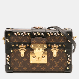Louis Vuitton Brown Monogram Studded Petite Malle Shoulder Bag 1204582