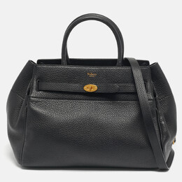 Mulberry Black Leather Belted Bayswater Tote 1204644