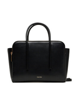 Сумка Carryall Mini Leather Tote Bag LV04F3034G Calvin Klein, черный 8719849885656 | schwarz