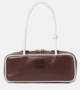 Кожаная наплечная сумка Beau Miu Miu, Radica+Bianco p01042317 | radica+bianco
