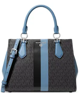 Сумка через плечо Logo Marilyn Medium Stripe Michael Kors, синий 17378141 | black/south pacific