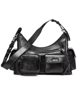 Фредa Большая сумка через плечо DKNY, черный 21998894 | black/silver