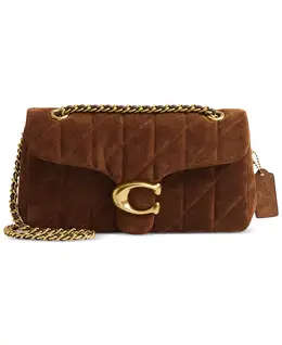 Сумка через плечо Tabby 26 из замши с стежкой Coach, коричневый 22984794 | brass/warm brown