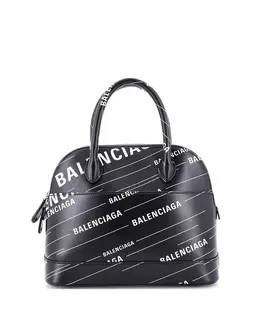 Маленькая кожаная сумка Ville с логотипом Pre-Owned Balenciaga, черный 22122152 | black