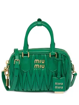 Стеганая сумка через плечо Miu Miu, зеленый 19672655 | зеленый