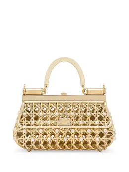 Сумка-тоут с искусственным жемчугом Dolce & Gabbana, золотой 22371694 | золотистый