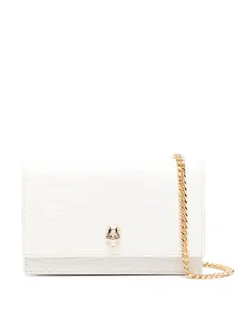 Маленькая сумка через плечо с декором Skull Alexander McQueen, белый 15576693 | белый