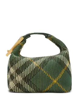 Клетчатая сумка на плечо Peg среднего размера Burberry, зеленый 22422473 | зеленый