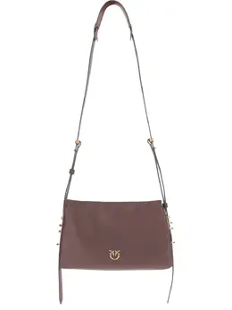 Pinko logo-detail calfskin crossbody bag 31889952