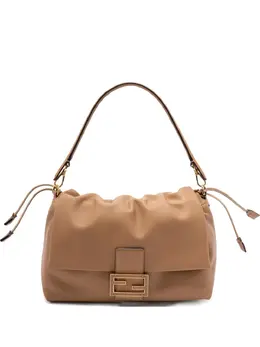 Fendi large Mamma Baguette logo-plaque gathered shoulder bag 31785957