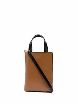 Сумка-тоут в двух тонах Marni, коричневый 17793260 | коричневый