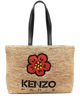 Соломенная сумка-тоут Boke Flower Kenzo, нейтральный 19700935 | нейтральные цвета