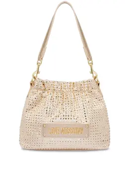 Сумка через плечо с логотипом и заклепками Love Moschino, золотой 26635136 | золотистый