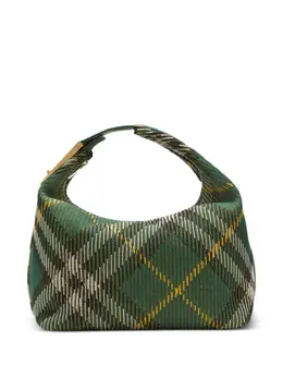 Клетчатая сумка на плечо Peg среднего размера Burberry, зеленый 22451048 | зеленый