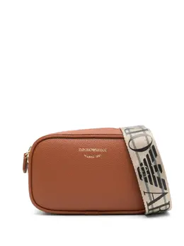 Сумка через плечо с тисненым логотипом Emporio Armani, коричневый 25066095 | коричневый