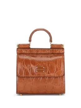 Сумка-тоут Sicily 58 размера мини Dolce & Gabbana, коричневый 15748245 | коричневый
