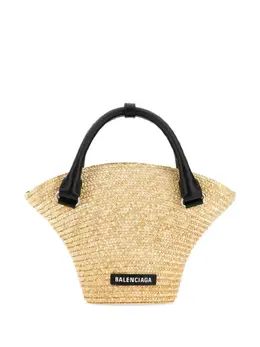 Маленькая плетеная сумка-тоут Balenciaga, нейтральный 20115034 | нейтральные цвета