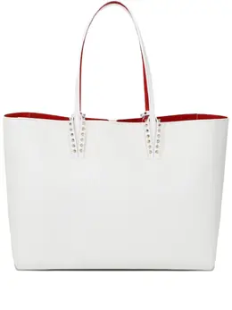 Сумка-шоппер Cabata с заклепками Christian Louboutin, белый 28739476 | белый