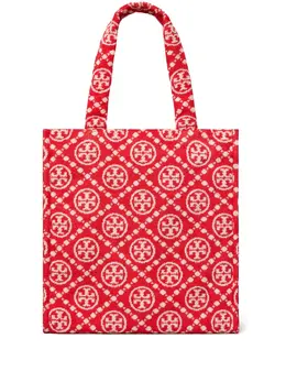 Сумка-тоут с декором T Monogram Tory Burch, красный 20532025 | красный