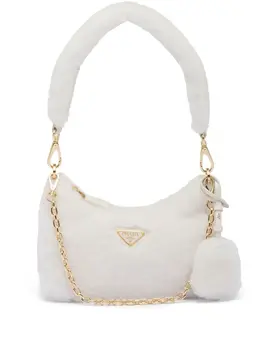 Мини-сумка Re-Edition из овчины Prada, белый 19468581 | белый