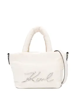Маленькая дутая сумка-тоут K/Signature Karl Lagerfeld, нейтральный 20082432 | нейтральные цвета