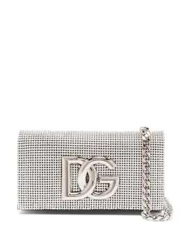 Сумка на плечо с кристаллами и логотипом DG Dolce & Gabbana, нейтральный 17700767 | нейтральные цвета