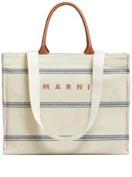 Сумка-тоут с вышитым логотипом Marni, нейтральный 22686617 | нейтральные цвета