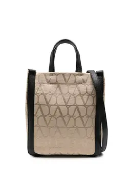 Жаккардовая сумка-тоут с логотипом VLogo Signature Valentino Garavani, нейтральный 22716162 | нейтральные цвета