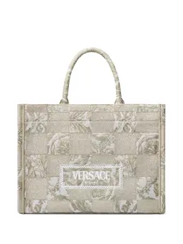 Жаккардовая сумка-тоут Athena Barocco Versace, нейтральный 22709115 | нейтральные цвета