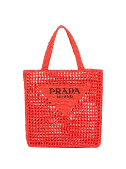 Сумка-тоут с логотипом Prada, оранжевый 19662791 | оранжевый