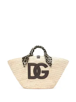 Сумка-тоут Kendra среднего размера с нашивкой-логотипом Dolce & Gabbana, нейтральный 22052966 | нейтральные цвета