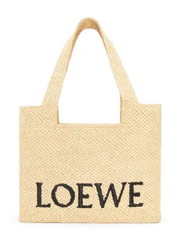 Средняя сумка Loewe Font Tote из рафии, нейтральный 23618083 | нейтральные цвета