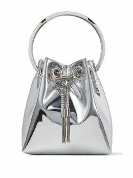 Сумка-ведро с эффектом металлик Jimmy Choo, серебяный 17500118 | серебристый