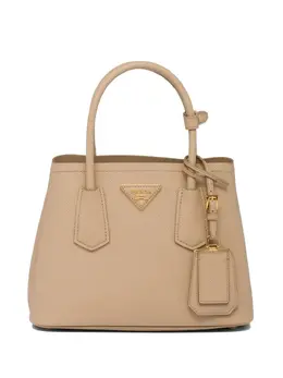 Сумка-тоут Double из сафьяновой кожи Prada, нейтральный 18448541 | нейтральные цвета