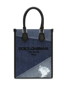 Сумка-тоут в технике пэчворк Dolce & Gabbana, синий 22056035 | синий