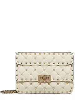 Мини-сумка Rockstud Spike Valentino Garavani, нейтральный 18735648 | нейтральные цвета