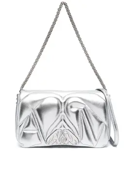 Маленькая сумка на плечо The Seal Alexander McQueen, серебяный 22695816 | серебристый