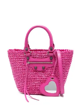 Маленькая сумка-тоут Le Cagole Panier Balenciaga, розовый 23060479 | розовый