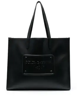 Сумка-тоут с тисненым логотипом Dolce & Gabbana, черный 20757974 | черный