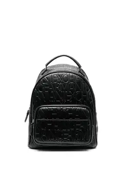 Рюкзак из искусственной кожи с тисненым логотипом Armani Exchange, черный 19842587 | черный