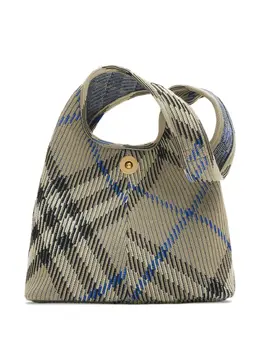 Маленькая сумка на плечо в клетку Burberry, серый 27587338 | серый