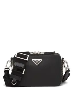 Сумка-мессенджер с логотипом Prada, черный 15208912 | черный